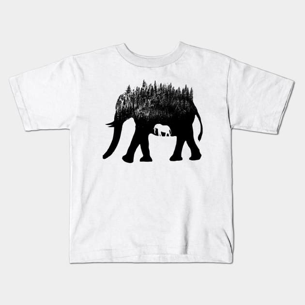 Nature elephant Kids T-Shirt by barmalisiRTB